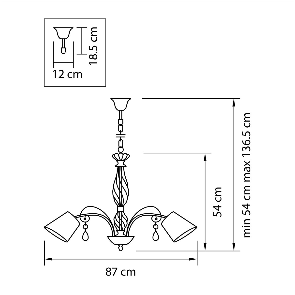 Подвесная люстра Lightstar Esedra 796181 LIGHTSTAR ESEDRA 057554 Белый  - Вид №1