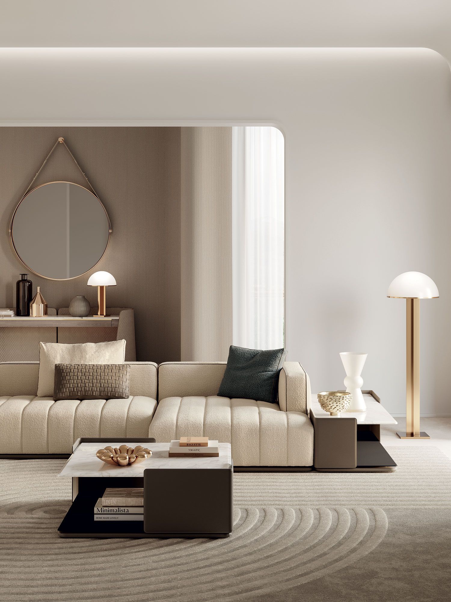 Мраморный журнальный столик Vittoria Frigerio Brivio ARCH-00087073 - Вид №2