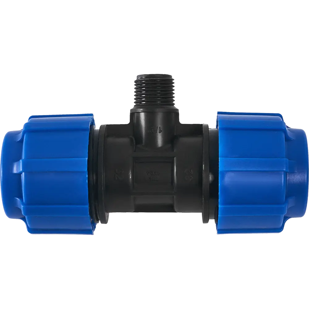 Тройник комбинированный ПНД Политэк 32x1/2"x32 мм НР STLM-2082327 - Вид №1