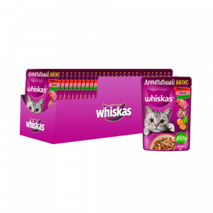 ПР0059377*28 Корм для кошек прошутто говядина, язык, овощи в желе пауч 75г (упаковка - 28 шт) WHISKAS