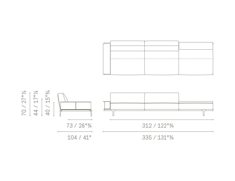 Ткань диван Poltrona Frau коллекция-диваны и кресла ARCH-00009449 - Вид №19
