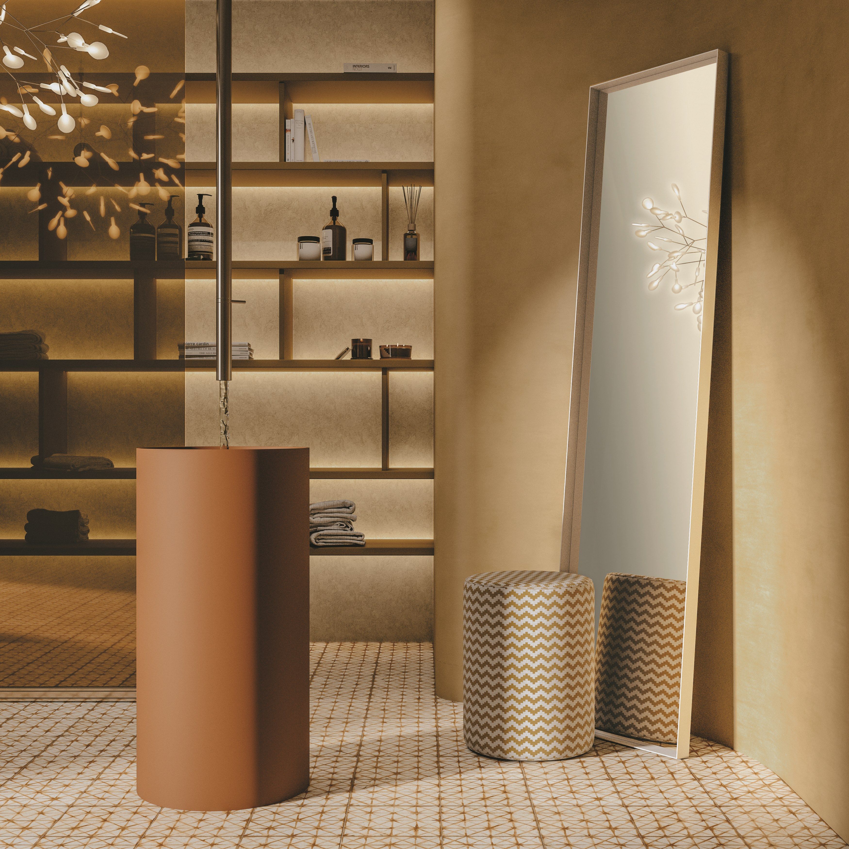 Ткань круглый съемный пуфик Mobilcrab Fount ARCH-00092174 - Вид №3