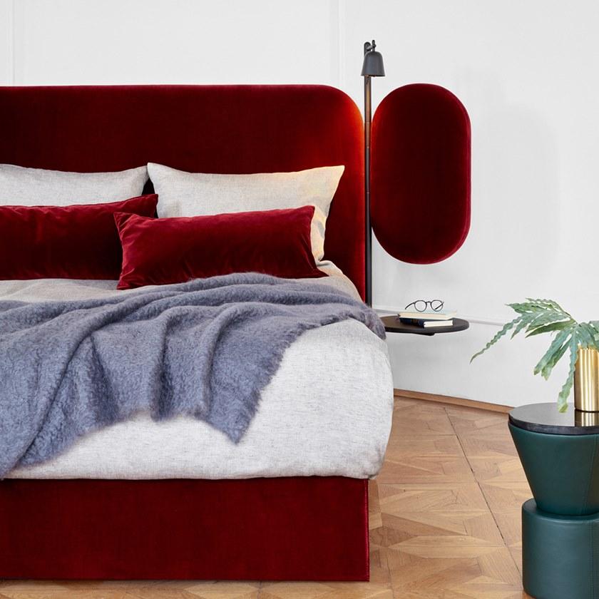 Wittmann Бархатная кровать с регулируемым изголовьем sun-id-1452291 - Вид №1