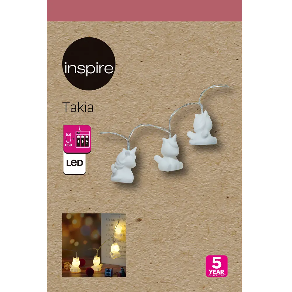 INSPIRE Единорог Takia - волшебная светодиодная гирлянда с фигурными плафонами 85612426 STLM-0959914 - Вид №2