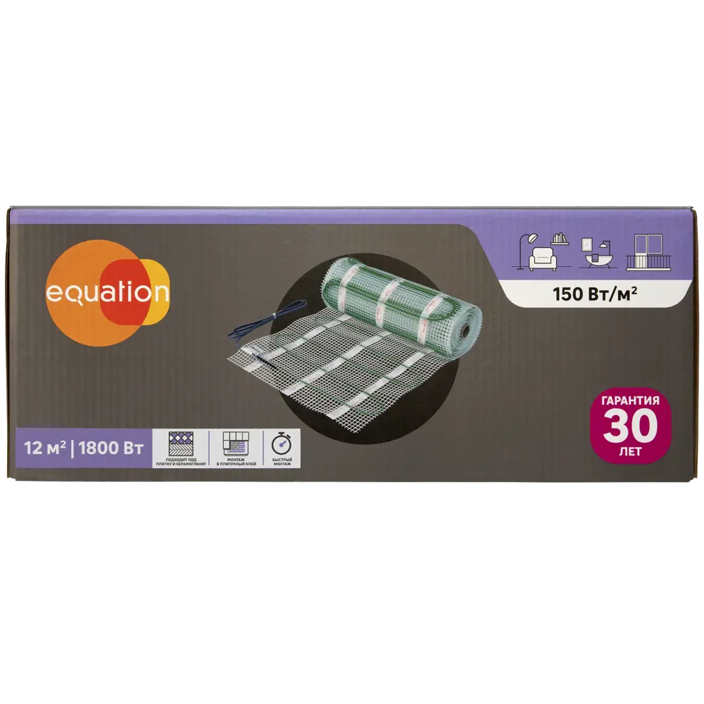 Нагревательный мат для теплого пола Equation 12 м2 1800 Вт STLM-2000264 - Вид №5