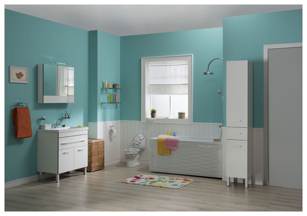 Шкаф-пенал для ванной Aquanet Верона 35 б/к белый (напольный) 00178973 - Вид №4