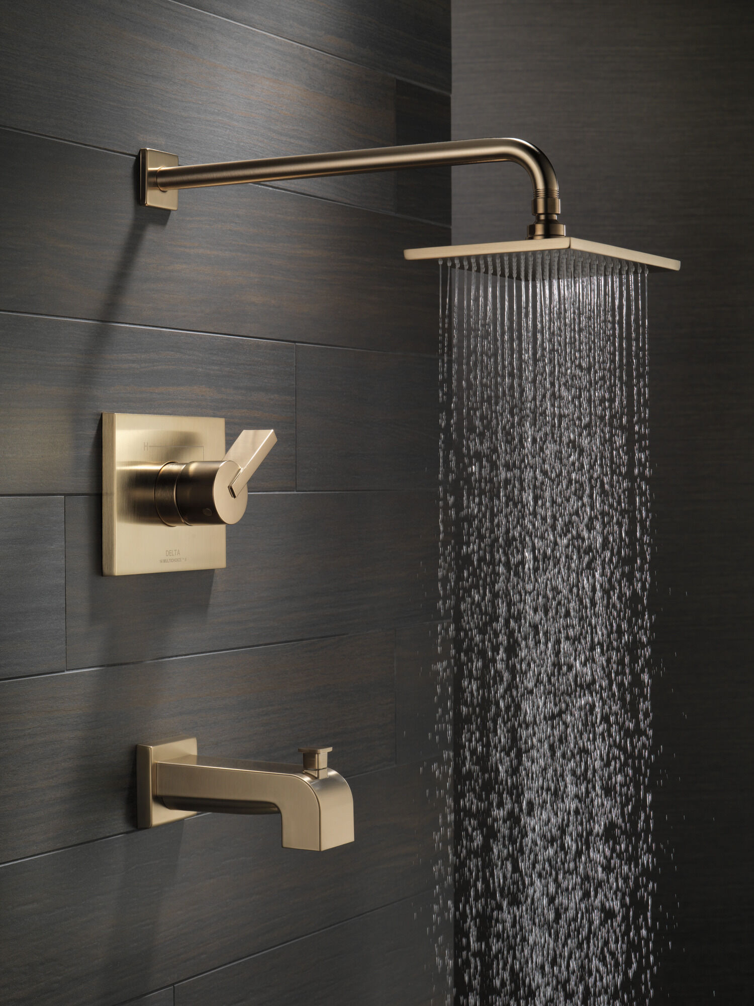 T14453-CZ Для ванны и душа Monitor® серии 14 Delta Faucet Vero Шампанское бронза - Вид №2