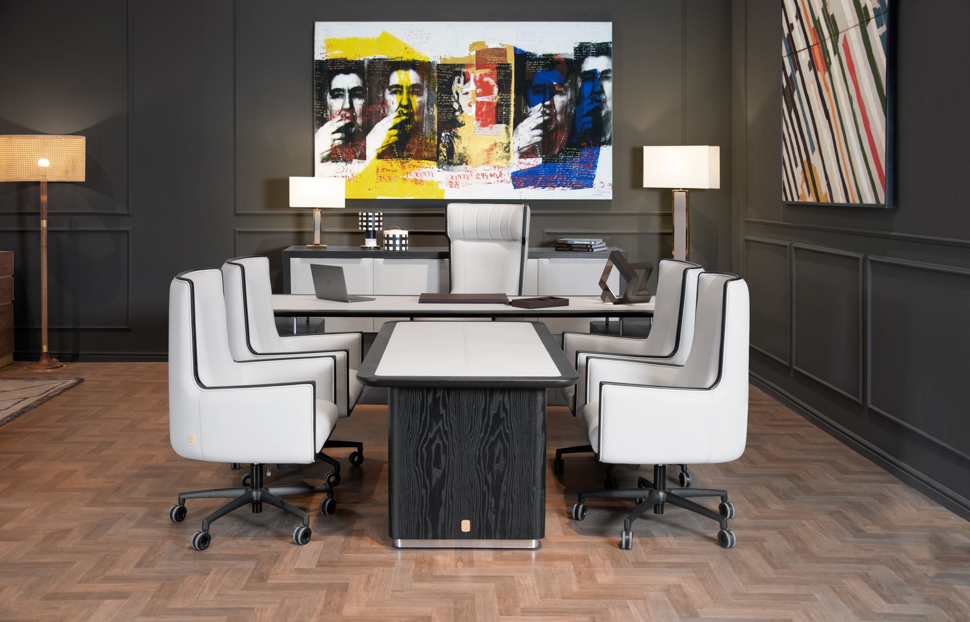 Кожаное вращающееся офисное кресло с 5 спицами Formitalia Nixon ARCH-00120860 - Вид №1