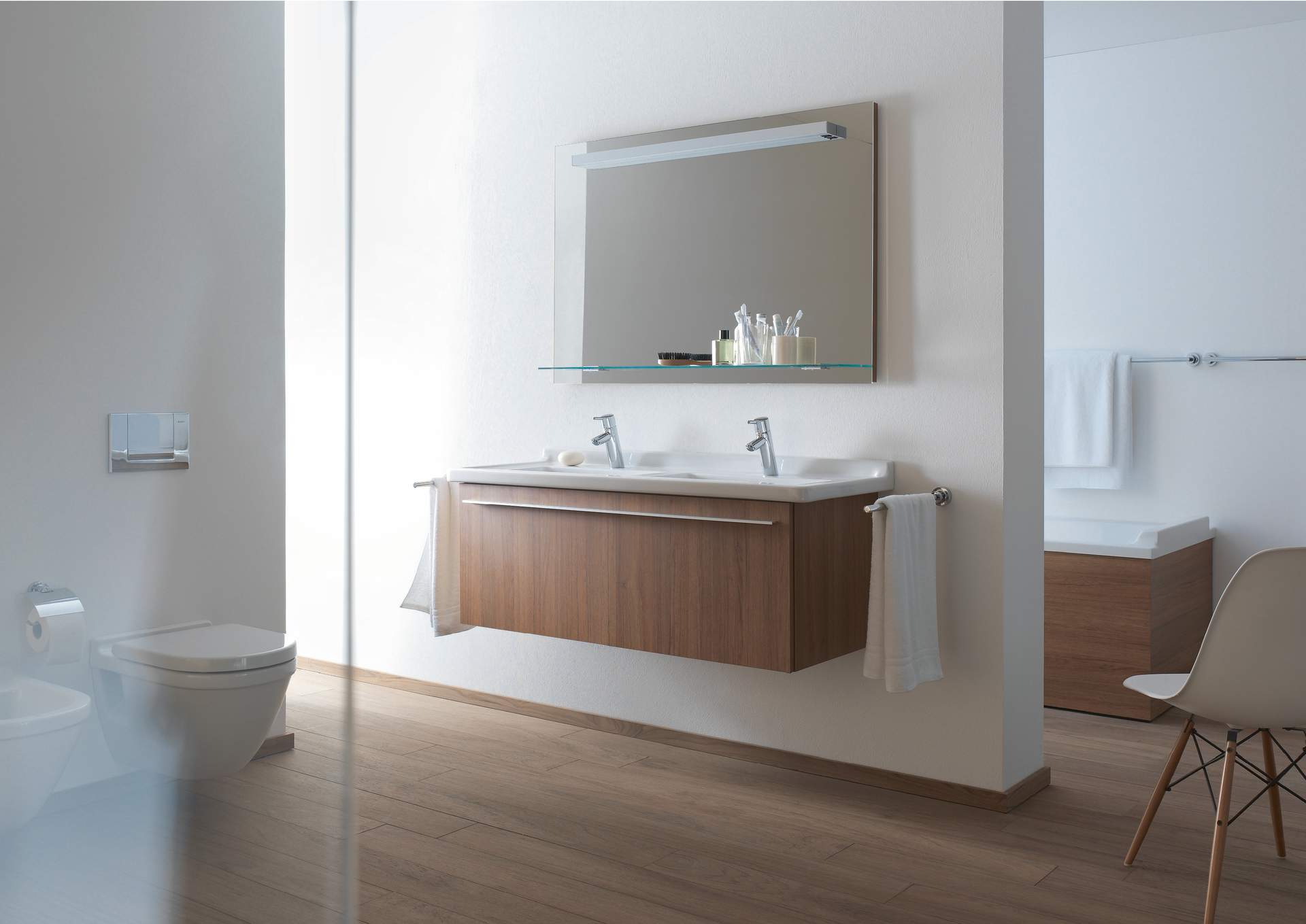 XL605901818 X-Large Тумбочка подвесная Белый матовый, декор Duravit - Вид №3