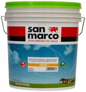 San Marco Дышащая краска на водной основе без запаха для внутренних помещений