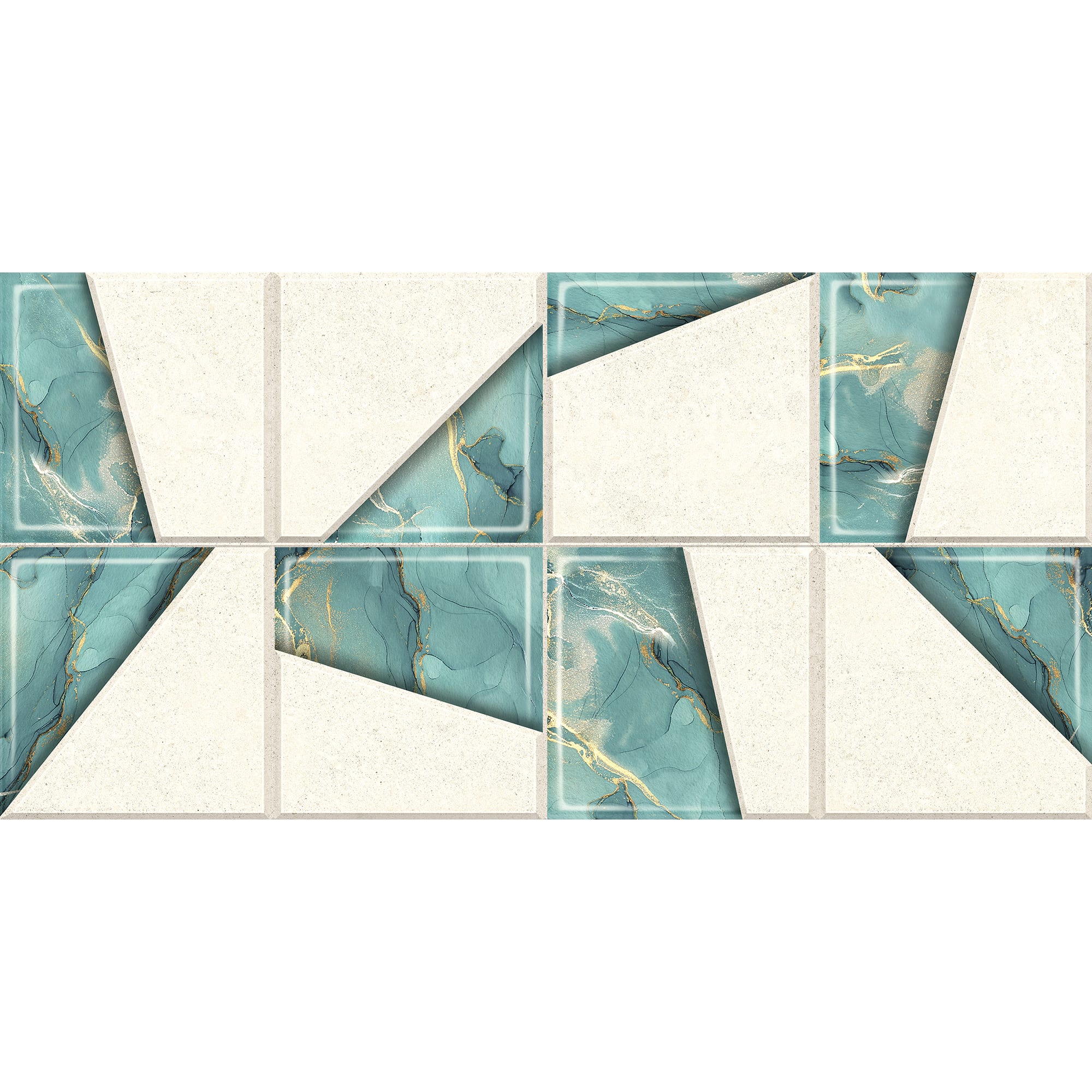 84766328 Плитка настенная 24,9x50см 1.37м2 цвет зеленый ENIGMA Santreyd