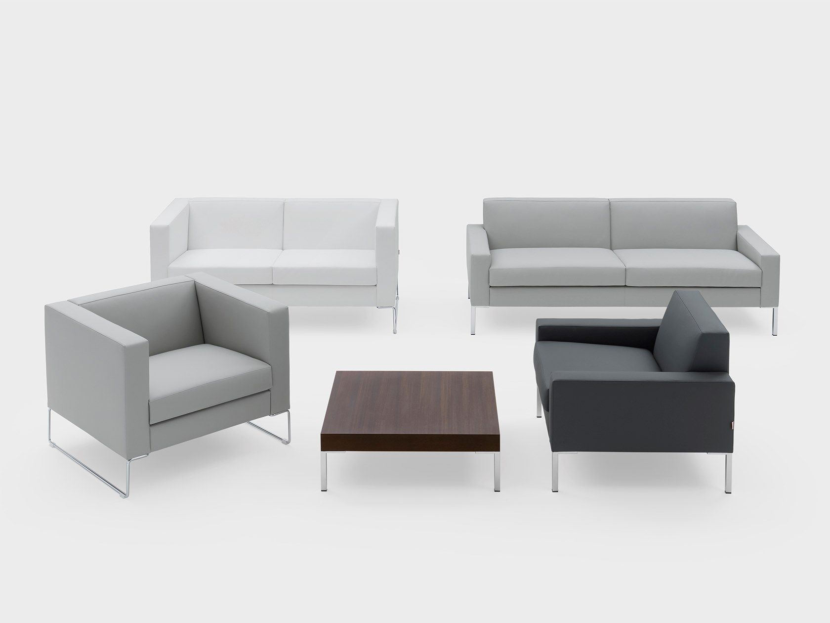 2-местный кожаный контрактный диван Viganò Cubiko ARCH-00122834 - Вид №3