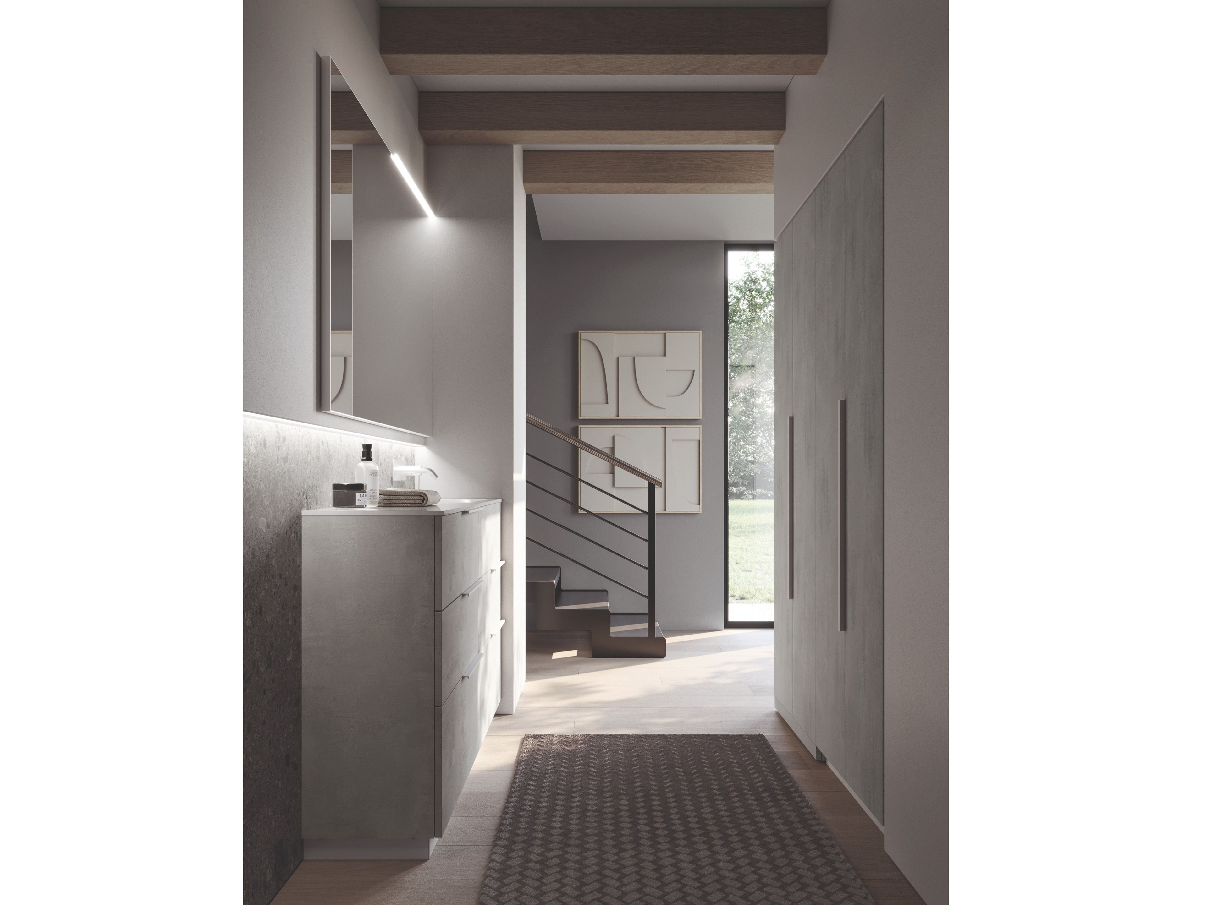 Модульный шкаф для белья Ideagroup пространство-время ARCH-00095041