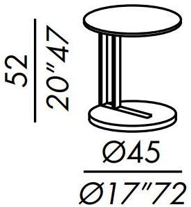 Meridiani Приставной столик из лакированного металла Ralf sun-id-1410182 - Вид №3