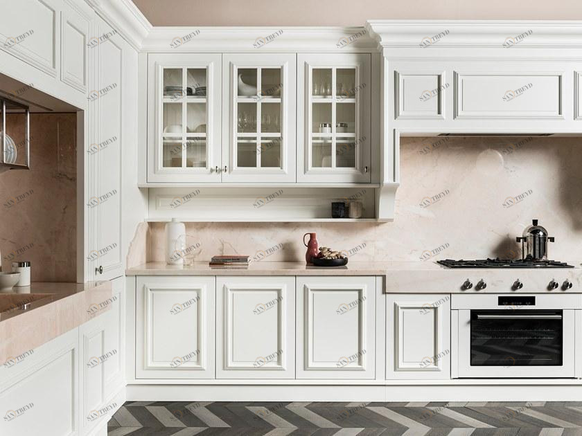 L'Ottocento Линейная деревянная кухня с ручками Floral sun-id-1391869