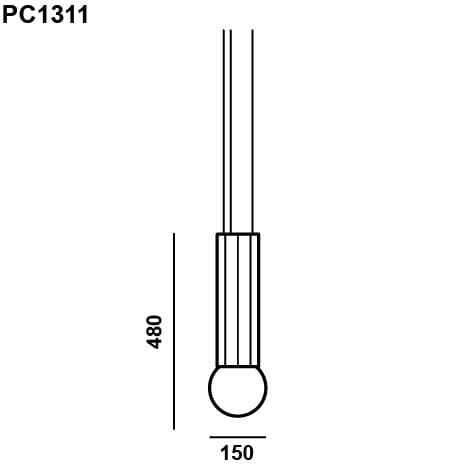 Выдувное стекло и металлический светодиодный подвесной светильник BROKIS Prisma ARCH-00087966 - Вид №25