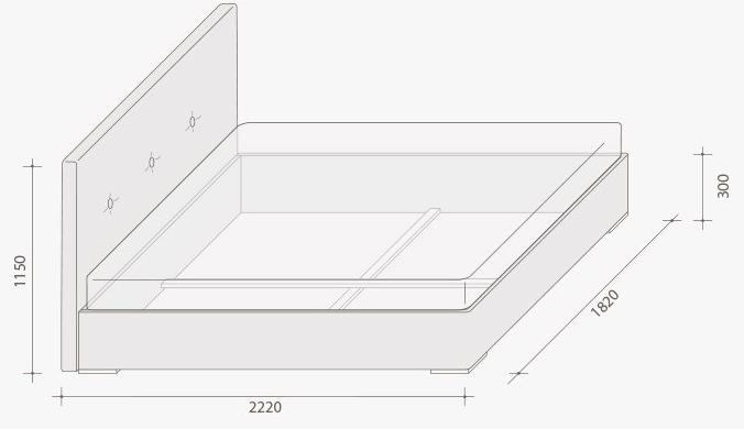 Lema Двуспальная кровать из ткани sun-id-1396214 - Вид №7