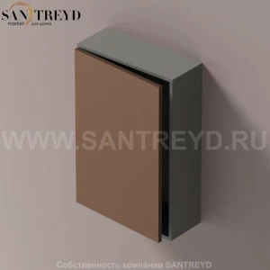 LIFT Модульный шкаф 60 см с левой дверью на доводчиках. Модули могут располагаться горизонтально и вертикально. Отделка: темно-серая краска и темная бронза. AMOB051BRLGSX