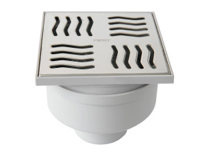 ABS сифонированная крышка люка с решеткой из нержавеющей стали и вертикальным сливом