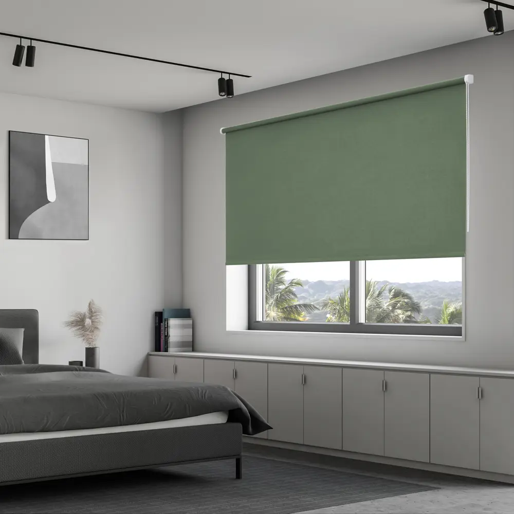 Штора рулонная блэкаут KREAFORTA Karelia 200x175 см зеленая STLM-2016106 - Вид №7