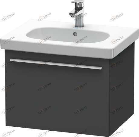 XL605104949 X-Large Тумбочка подвесная Графит матовый, декор Duravit