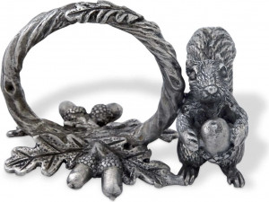 10648910 Vagabond House Кольцо для салфеток Vagabond House Лесные истории.Белка на ветке 6см, олово Олово