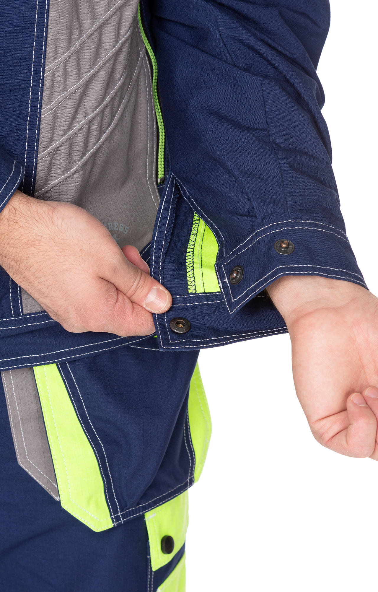 68842 Костюм "Прогресс" темно-синий с серым лимон  Летняя спецодежда  размер 48-50/170-176  - Вид №13