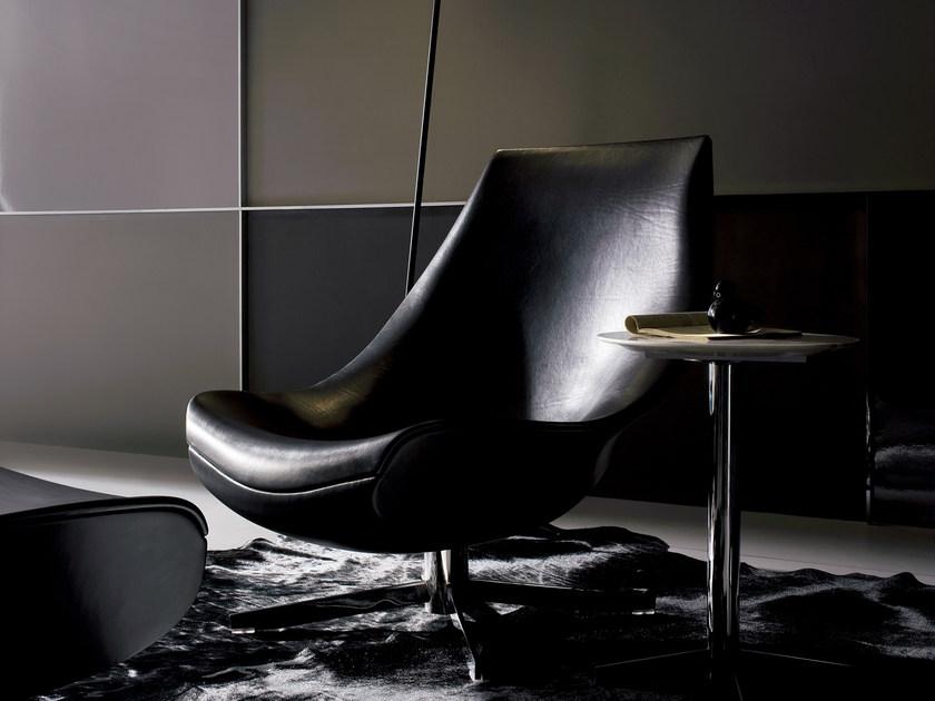 i 4 Mariani Вращающееся кресло с кожаной обивкой Oyster sun-id-1378572 - Вид №5