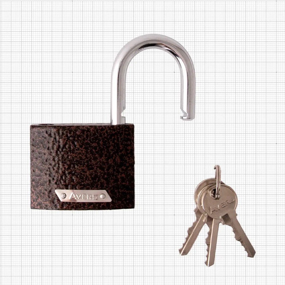 Комплект навесных замков Avers PD-01-63 61х50 мм, чугун, 3 шт STLM-2012333 - Вид №1