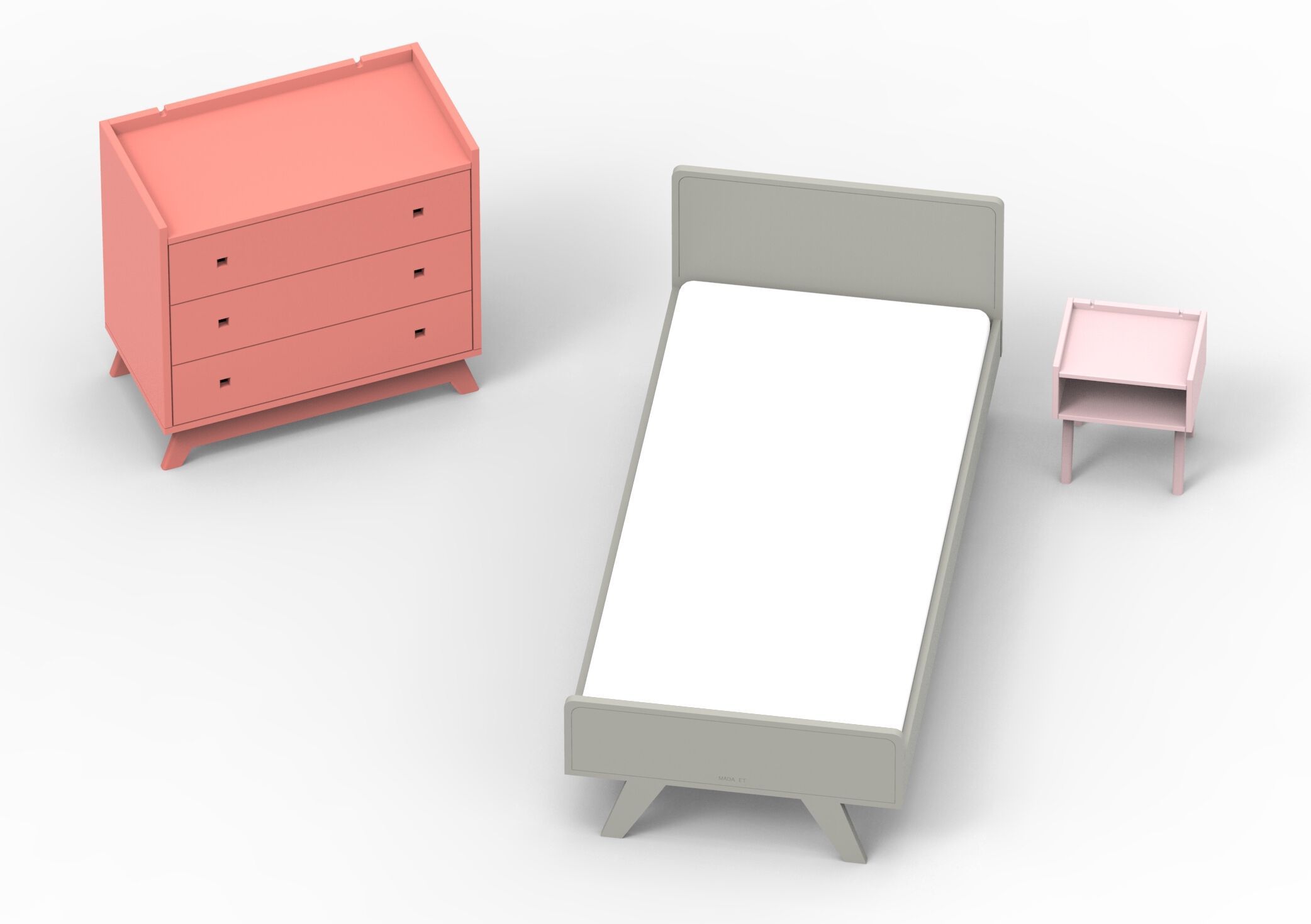 Односпальная кровать из МДФ Mathy by Bols MADAVIN ARCH-00012364 - Вид №1