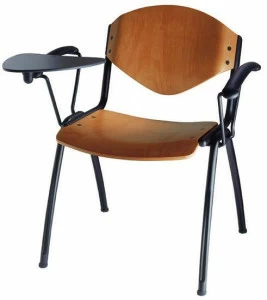Ares Line Стул для конференций штабелируемый из дерева с откидной крышкой Omnia contract