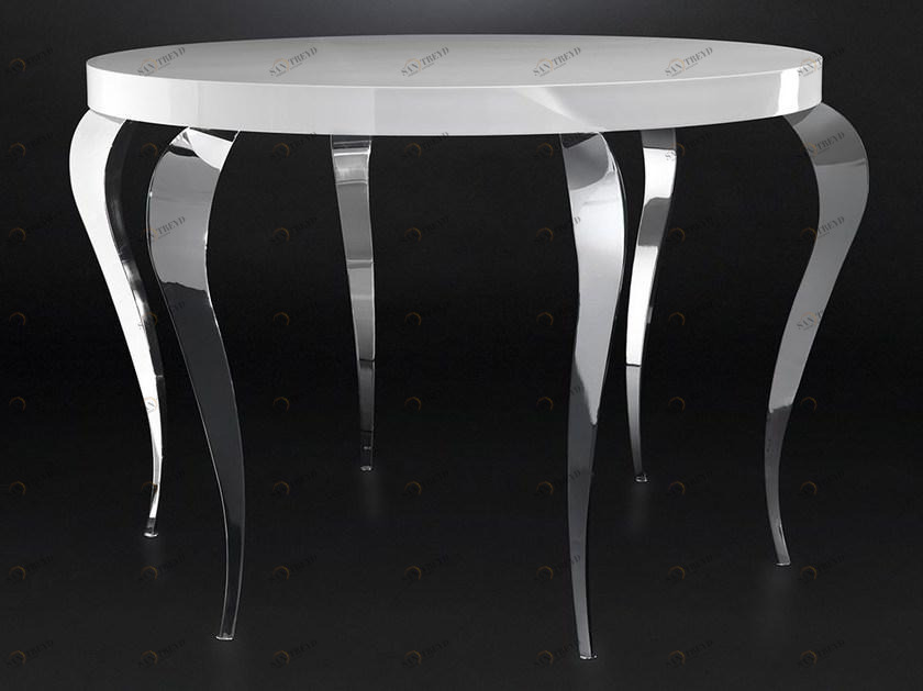 VGnewtrend Круглый высокий стол из мдф и стали Luigi sun-id-1365410