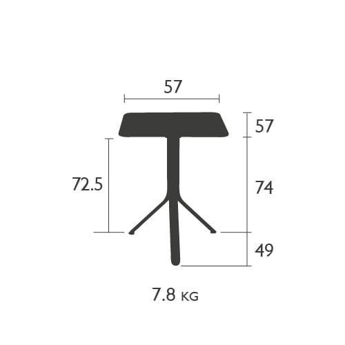 Металлический квадратный садовый стол Fermob Rest'o ARCH-00003875 - Вид №1