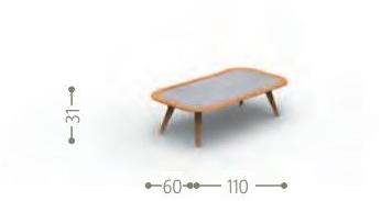 Talenti Прямоугольный столик для сада из тика Moon teak Montektc - Вид №4