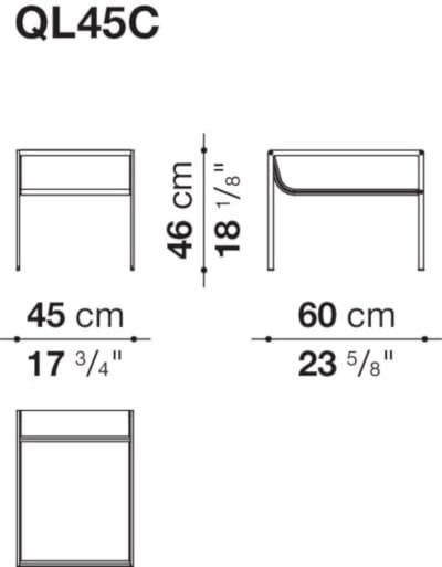 Прямоугольный металлический журнальный столик с журнальным столиком B&B Italia Quiet Lines ARCH-00075459 - Вид №1