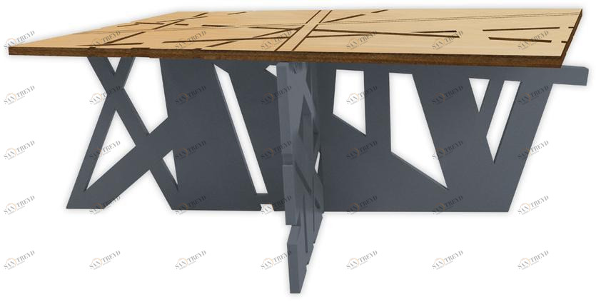 LAS Низкий прямоугольный журнальный столик из мдф sun-id-1353063