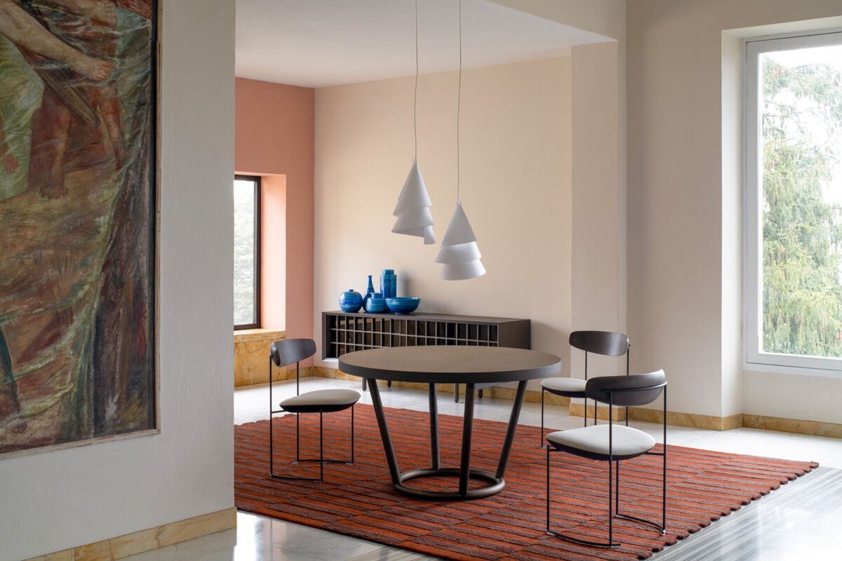 Деревянный круглый выдвижной стол Potocco труба ARCH-00147142 - Вид №3