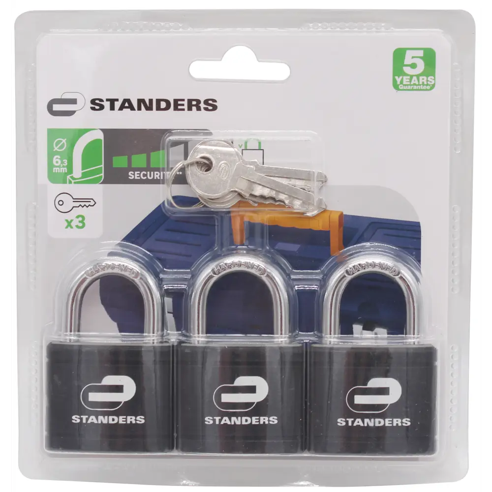 Замок навесной Standers 3x34 мм, чугун, 3 шт STLM-2193072 - Вид №2
