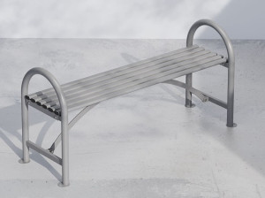 Оцинкованная стальная скамья без спинки