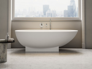 Овальная асимметричная ванна из смолы