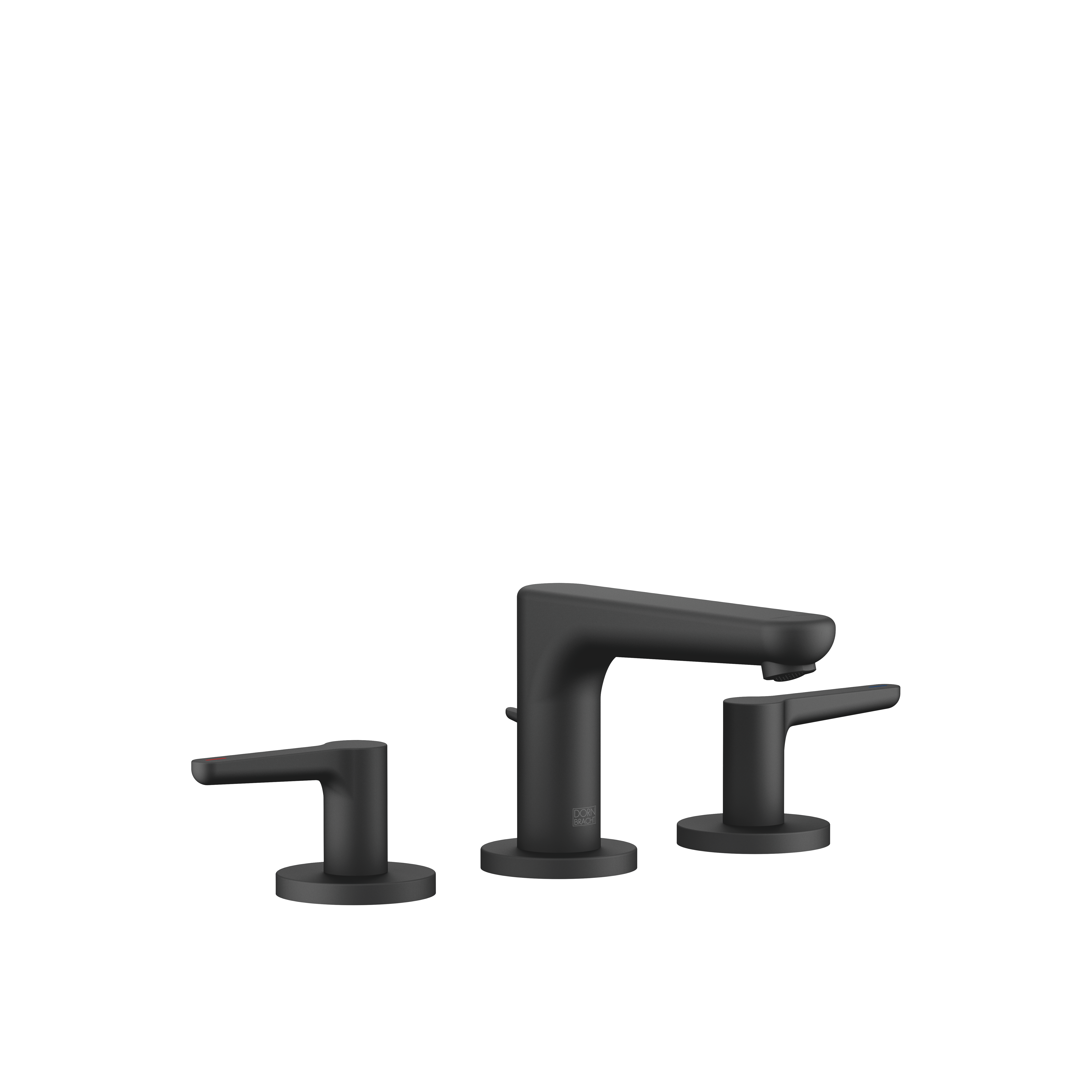 ДОРНБРАХТ ЯМОУ Смеситель для раковины на три отверстия с донным клапаном - Мягкий черный DornBracht YAMOU 20713831-69