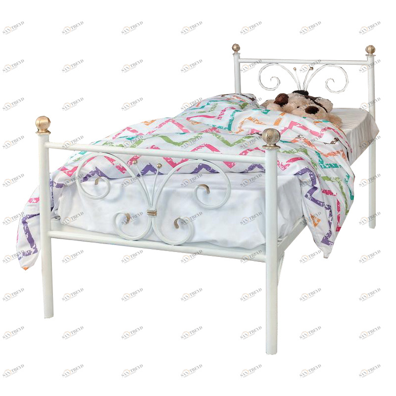 Кованая кровать детская 70х160 белая "Бабочка" FRANCESCO ROSSI БАБОЧКА 134693 Белый 