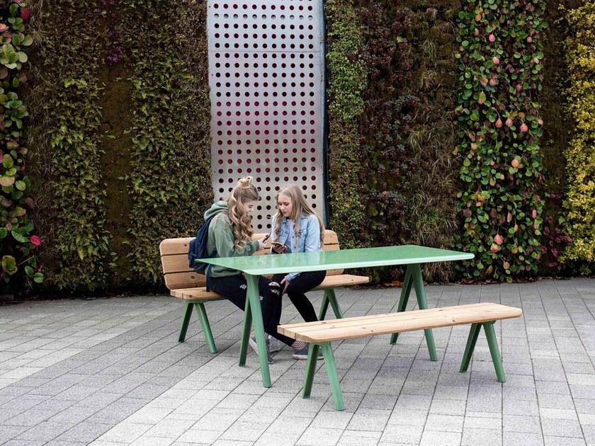 VESTRE Прямоугольный стол для общественных мест из оцинкованной стали Nunu sun-id-1397885 - Вид №2