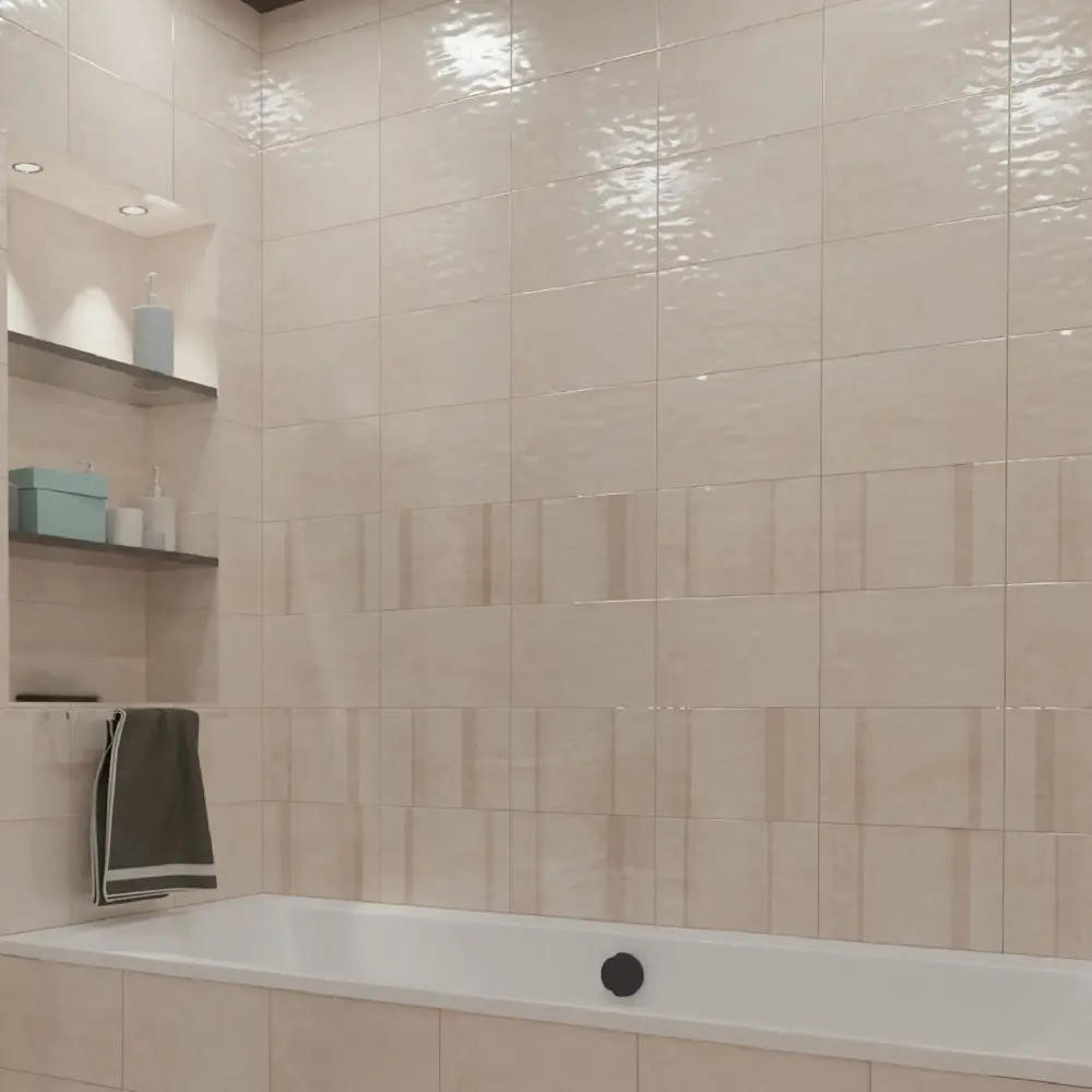 Плитка настенная Нефрит-Керамика Театро 30x20 см 1.2 м² глянцевая цвет бежевый STLM-2193374