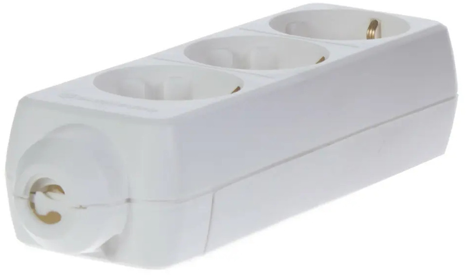 Колодка для удлинителя ЗАЩИТА ПРО с заземлением на 3 розетки 18832032