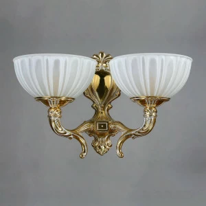 Бра светодиодное на 2 лампы белое Valencia 02227/2 WP AMBIENTE VALENCIA 00-3931020 Белый;бронза