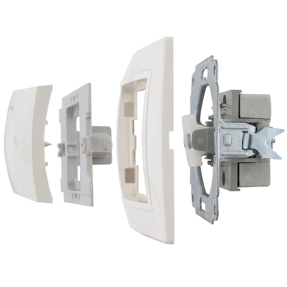 TDM ELECTRIC Выключатель встраиваемый с подсветкой, белый 85591336 Таймыр STLM-1118728 - Вид №4