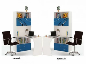 Стол-стеллаж ABC-KING правый синий