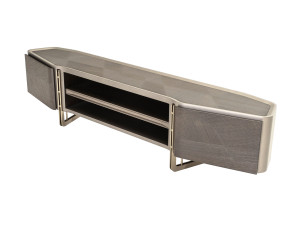 Низкий шкаф для телевизора с распашными дверцами