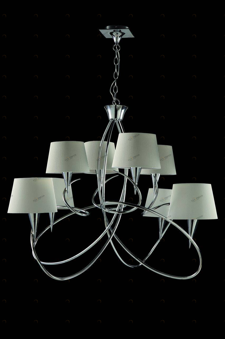 Подвесная люстра Mantra Mara Chrome - White 1654 MANTRA ДИЗАЙНЕРСКИЕ, MARA CHROME - WHITE 055973 Белый 